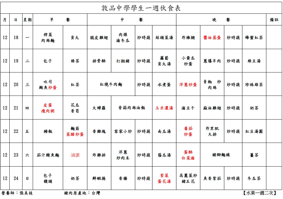 112-1218菜單